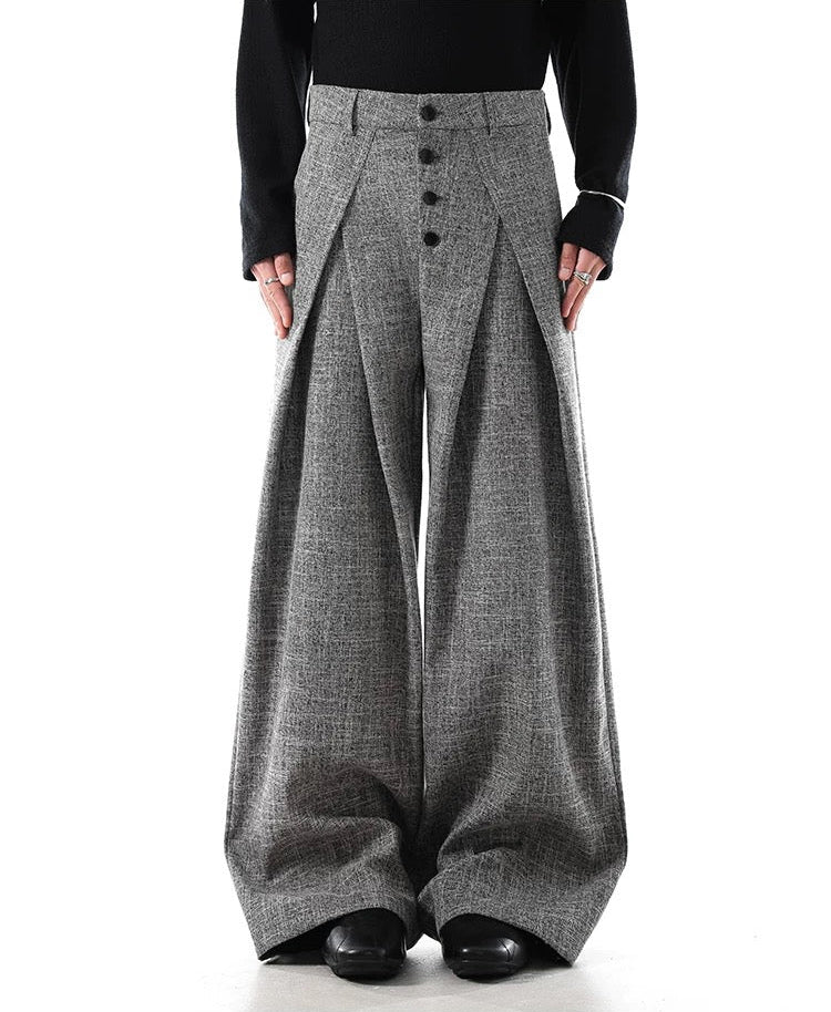 Unisex Retro American Wide-Leg Casual Pants 【BLK5819】