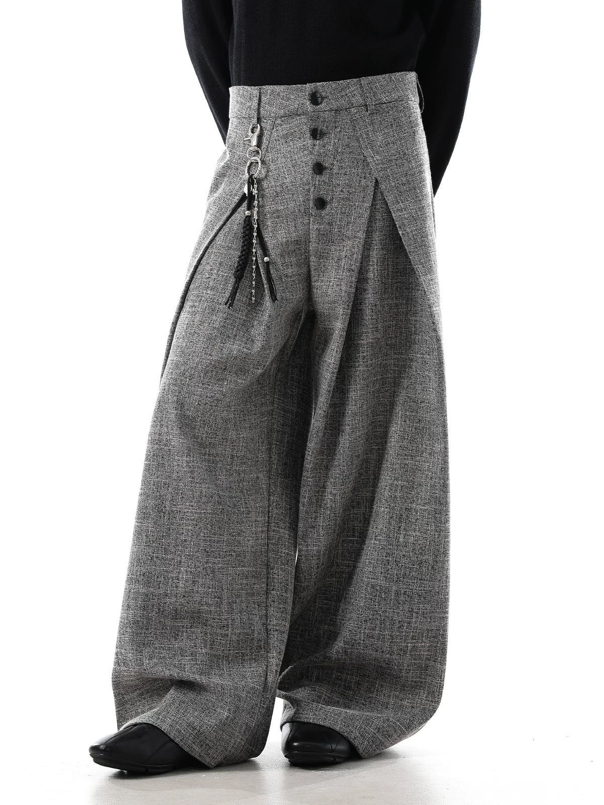 Unisex Retro American Wide-Leg Casual Pants 【BLK5819】