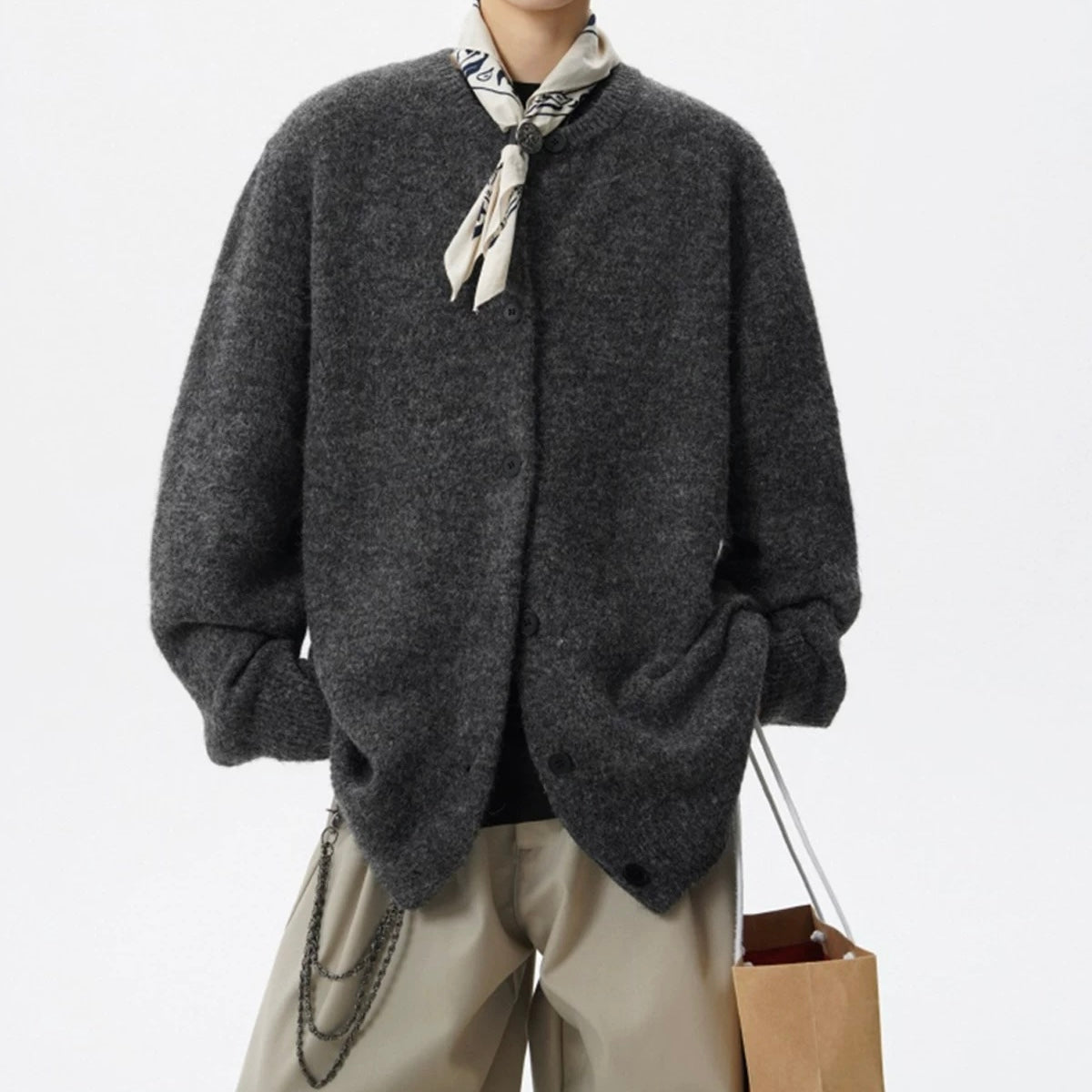 Cardigan Sweater Loose Knitwear Coat【VB2958】