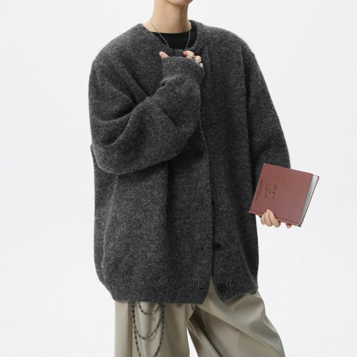Cardigan Sweater Loose Knitwear Coat【VB2958】