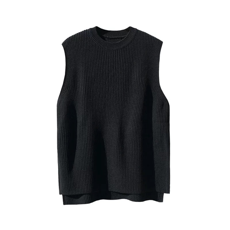 Chic Knit Crew Neck Vest 【MC2788】