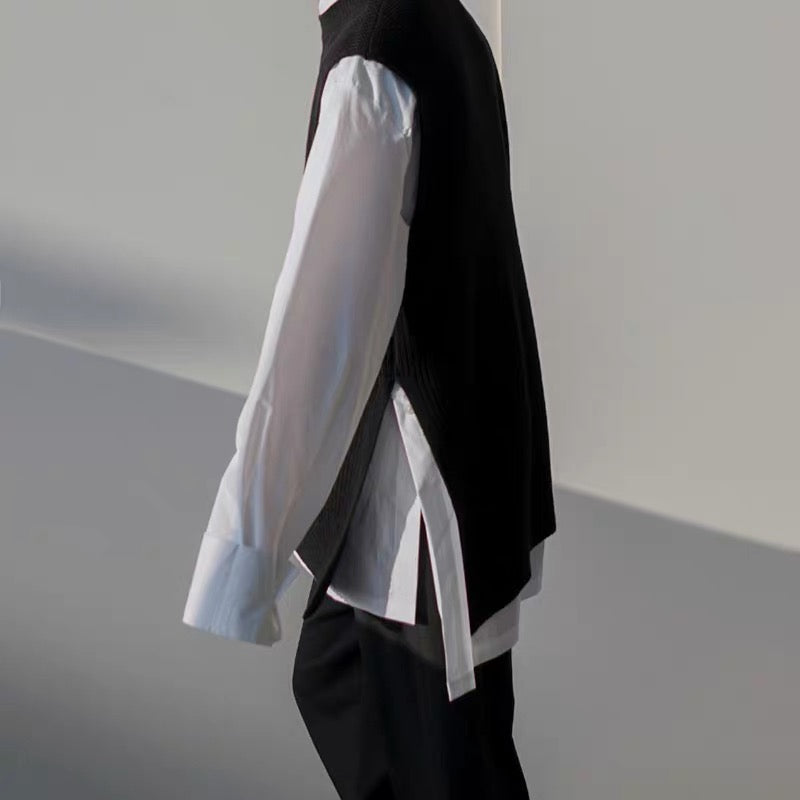 Chic Knit Crew Neck Vest 【MC2788】