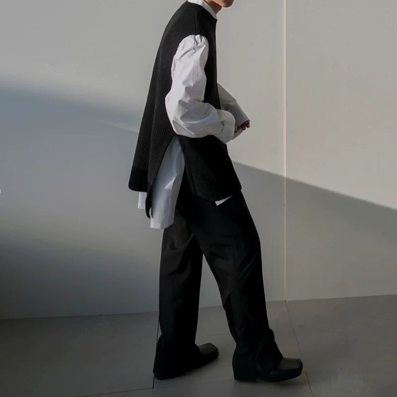 Chic Knit Crew Neck Vest 【MC2788】